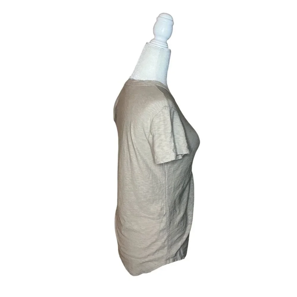 James Perse Sheer Slub Crew Neck Tee in Sand Dune Size 1 (XS/S) Womens - Picture 9 of 14